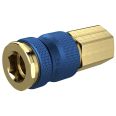 Captive quick-connect coupling I.D. 7.8, G 1/4 IT, blue